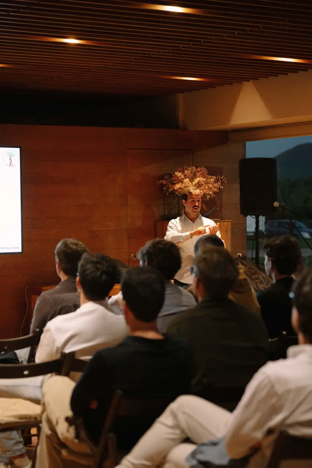 Ponente en una jornada de empresa antes de la cena en Barcelona